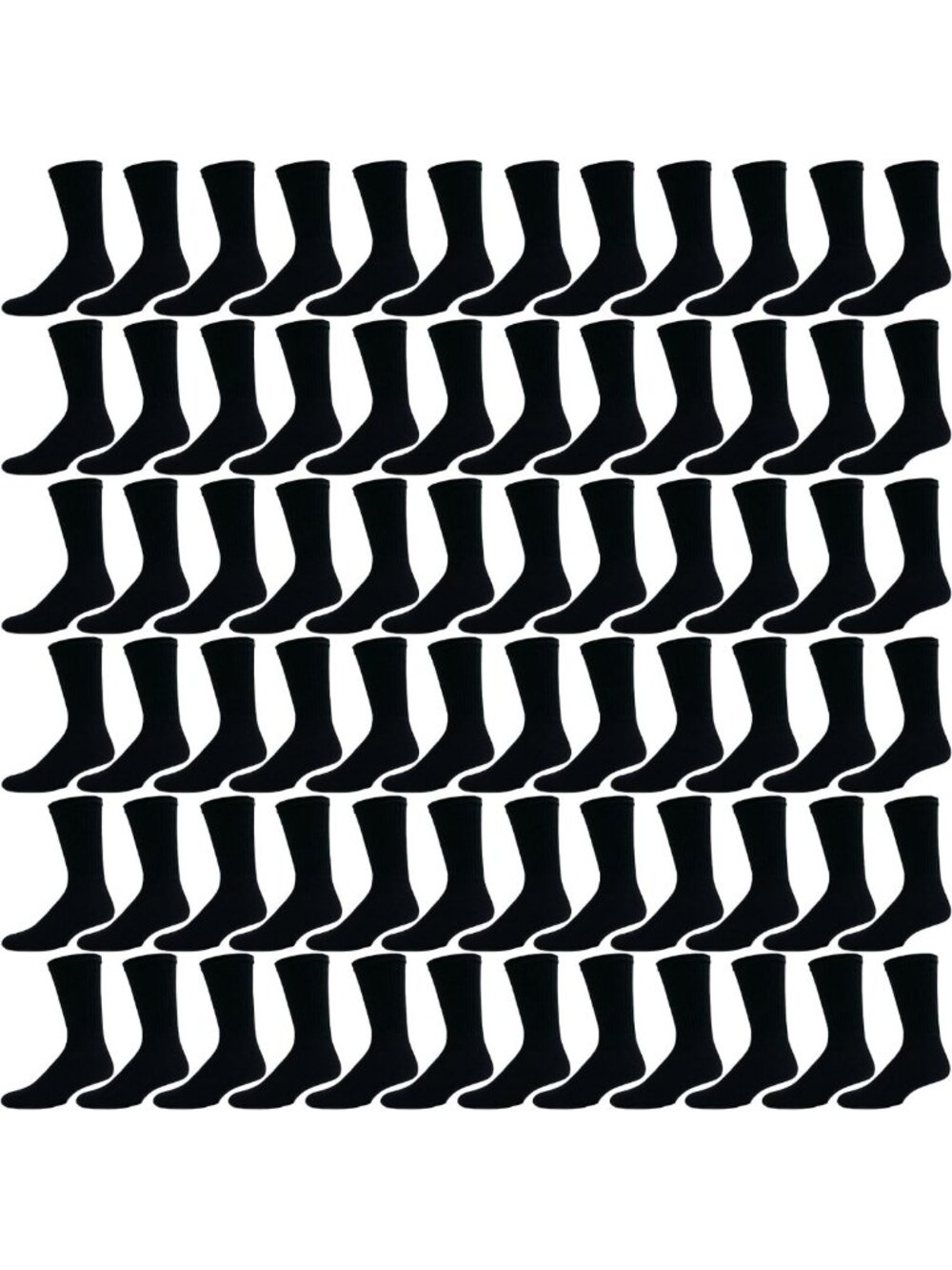 Cozy 72 Pairs Crew Socks for Men & Women | Unisex Cotton Athletic